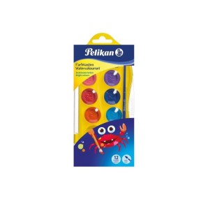 ACUARELE JUNIOR 12 CULORI CU PENSULA PELIKAN