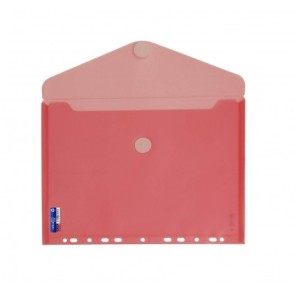 MAPA A4 CU ARICI BURDUF SI PERFORATII 24X31CM ROSIE OFFICE BOX
