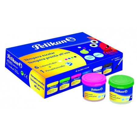 TEMPERA SET 6 CULORI 40 ML PELIKAN