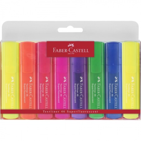 SET 8 BUC TEXTMARKER FOSFORESCENT FABER CASTELL