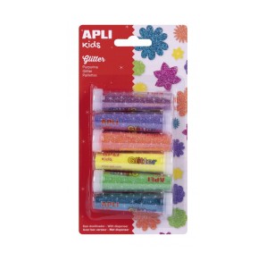 SET GLITTER METALIZAT 6 CULORI NEON APLI