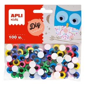 OCHI COLORATI MOBILI ADEZIVI 100BUC APLI