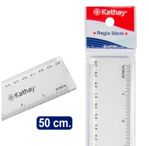 RIGLA PLASTIC 50CM KATHAY