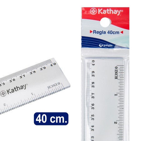 RIGLA PLASTIC 40CM KATHAY