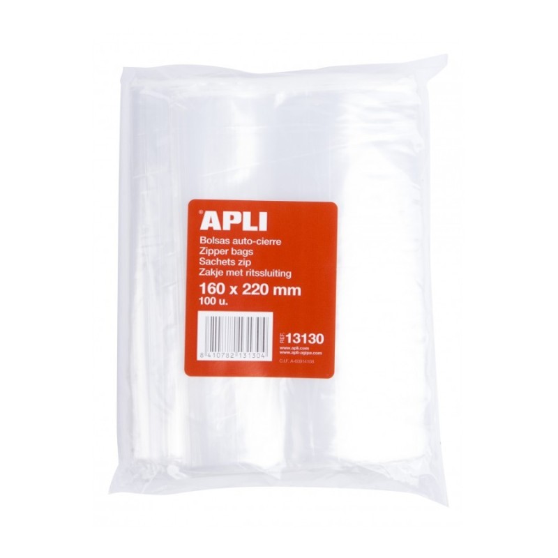 PUNGA ZIP160X220 MM 100 BUC APLI