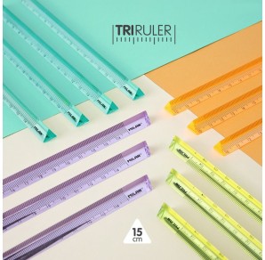 RIGLA TRIUNGHIULARA COLOR 15 CM NEW LOOK MILAN