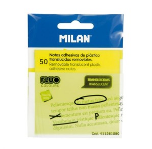 NOTITE ADEZIVE TRANSPARENTE 76X76MM 50F GALBEN MILAN