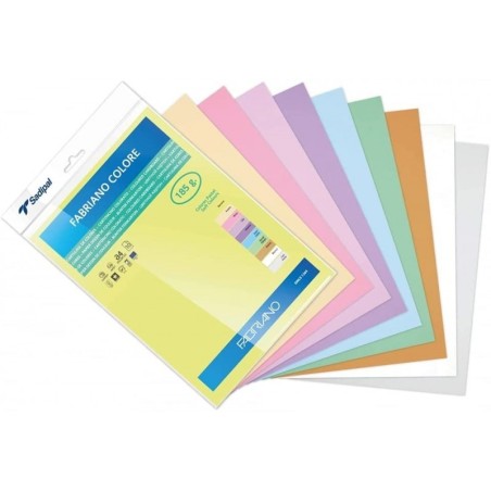 CARTON CULORI PASTEL A3 185G 10C FABRISA