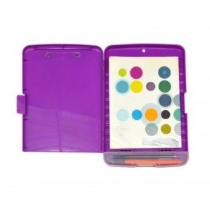 CUTIE PORTDOCUMENTE CU CLIPS ALBASTRA OFFICE BOX