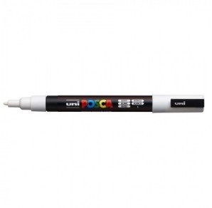 UNI POSCA PC-3M MARKER VARF 0.9-1.3 MM ALB