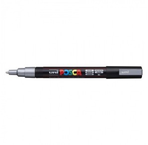 UNI POSCA PC-3M MARKER VARF 0.9-1.3 MM ARGINTIU