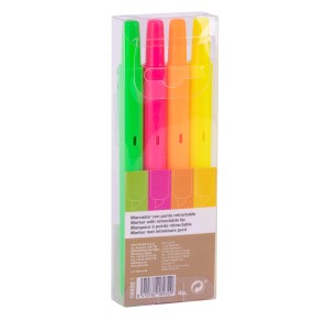 TEXTMARKER SET 4 CULORI FOSFORESCENTE VF.RETEZAT APLI