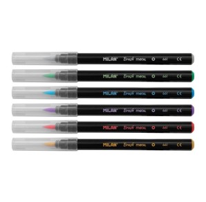 CARIOCI CU VARF DE PENSULA  METALIZATE SET 6BUC MILAN