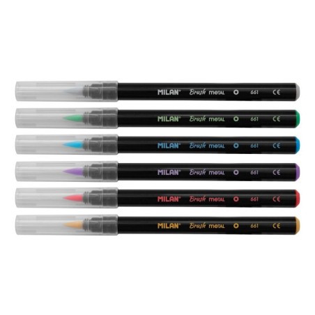 CARIOCI CU VARF DE PENSULA  METALIZATE SET 6BUC MILAN