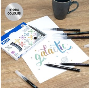 CARIOCI CU VARF DE PENSULA  METALIZATE SET 6BUC MILAN