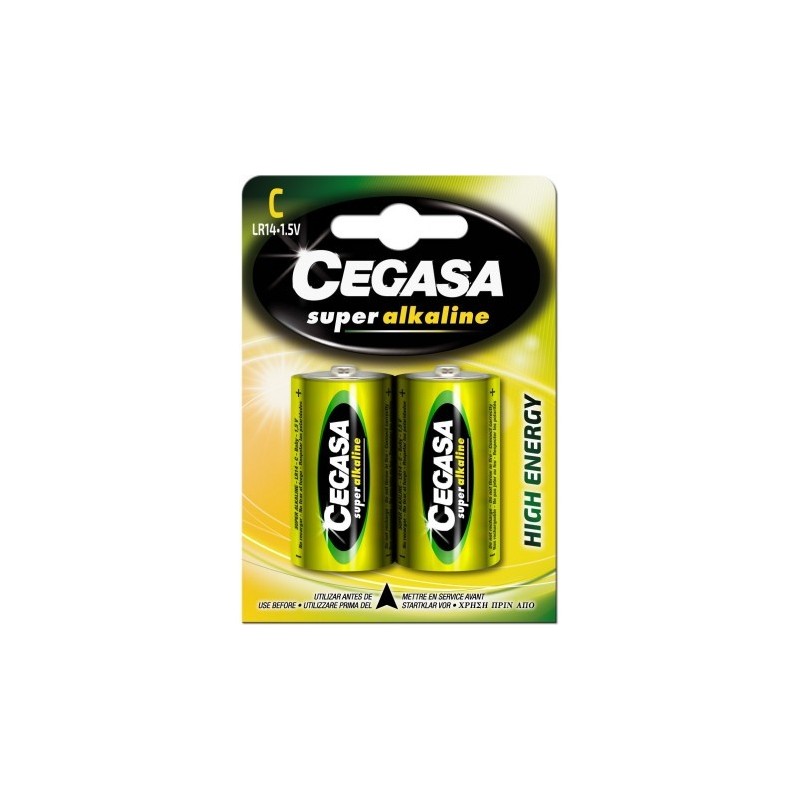 BLISTER BATERII ALCALINE LR14 2 BUC CEGASA SUPER BLISTER BATERII ALCALINE LR14 2 BUC CEGASA SUPER