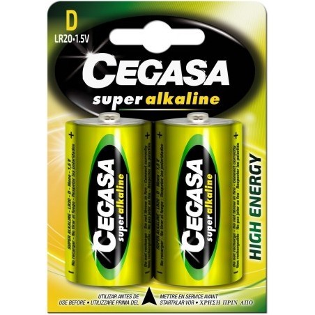 BLISTER BATERII ALCALINE LR20  2 BUC CEGASA SUPER