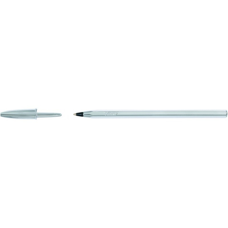 PIX BIC CRISTAL ARGINTIU MINA NEAGRA