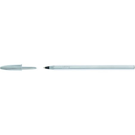 PIX BIC CRISTAL ARGINTIU MINA NEAGRA