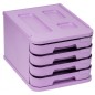 ORGANIZATOR DE BIROU CU 4 SERTARE PASTEL VIOLET FAIBO