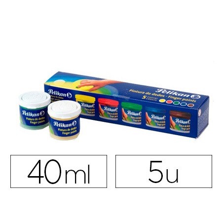 PICTURA PT DEGETE PELIKAN SET 5 CULORI 40 ML CD/40 S