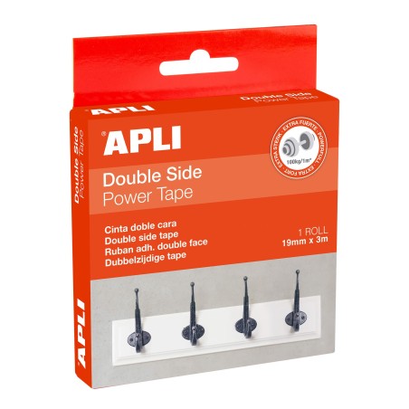 BANDA ADEZIVA DUBLA POWER 19MMx3M APLI
