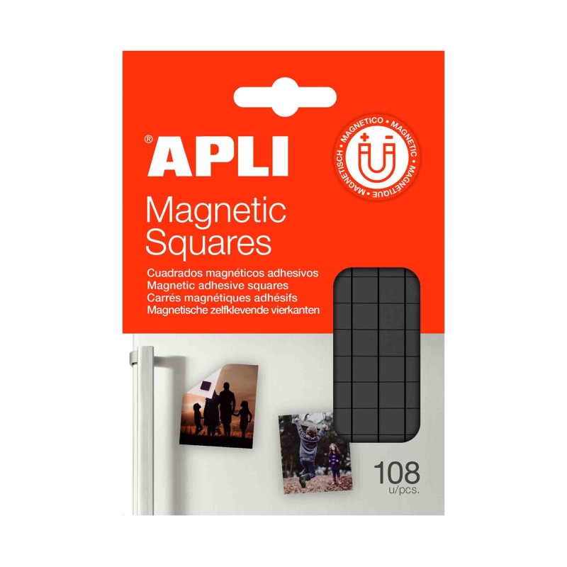 MAGNETI PATRATELE AUTOADEZIVI FOLIE 10X10MM 108BUC APLI