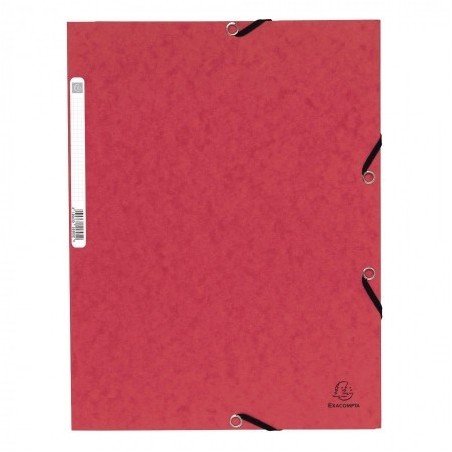 MAPA CARTON ELASTIC CLAPE A4 EXACOMTA ROSU