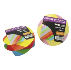CUB HARTIE LIPIT RASUCIT 5 CULORI 9X9CM, 500 FILE SENFORT