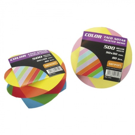 CUB HARTIE LIPIT RASUCIT 5 CULORI 9X9CM, 500 FILE SENFORT