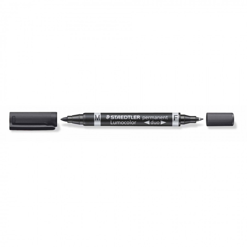 MARKER PERMANENT LUMOCOLOR DUO STAEDTLER NEGRU MARKER PERMANENT LUMOCOLOR DUO STAEDTLER NEGRU