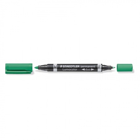 MARKER PERMANENT LUMOCOLOR DUO STAEDTLER VERDE