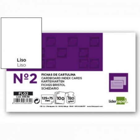 FISE CARTON NR.2 ALBE 125X75MM, PACHET DE 100 DE COLI