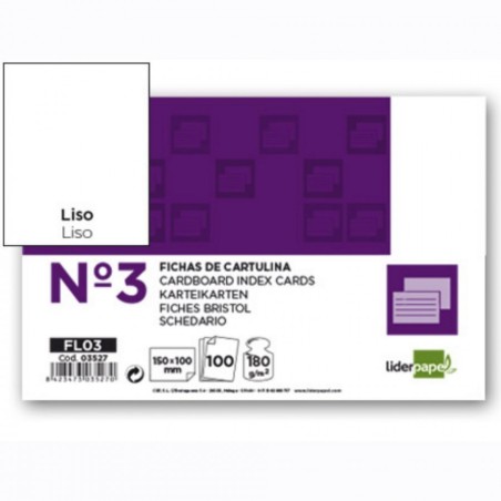 FISE CARTON NR.3 ALBE 150X100MM, PACHET DE 100 DE COLI