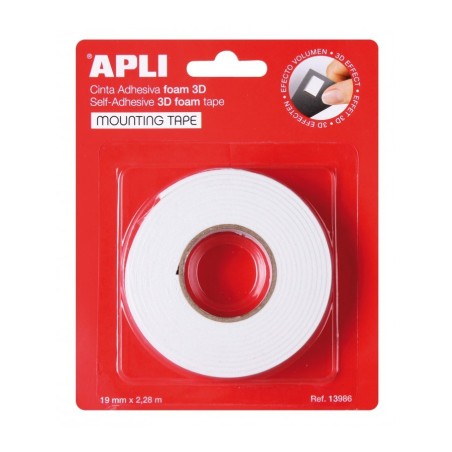 BANDA SPUMA DUBLU ADEZIVA 3D APLI 19MMX2.28M