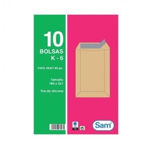 PACHET  10 PLICURI KRAFT SILICONICE 184X261 80G
