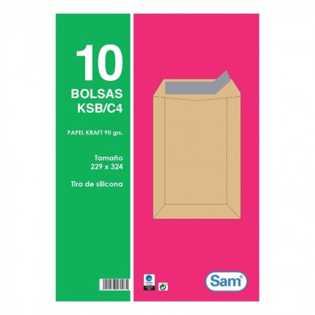 PACHET  10 PLICURI KRAFT SILICONICE 229X324 90G