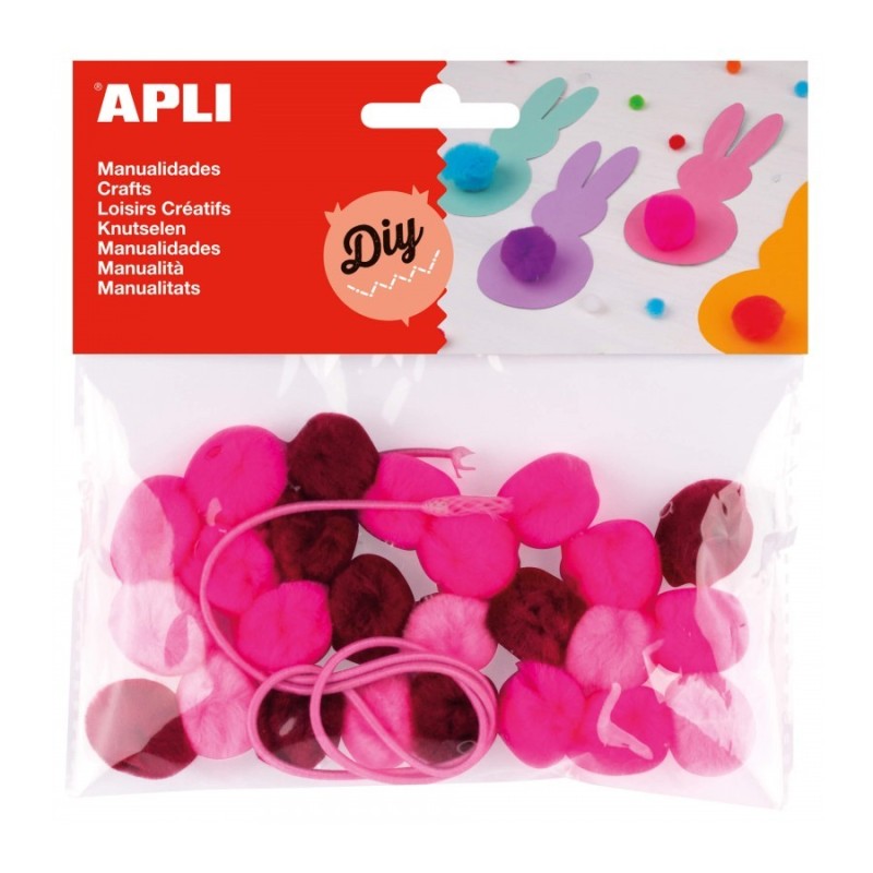 POMPOM ROZ CU SNUR 25BUC POMPOM ROZ CU SNUR 25BUC