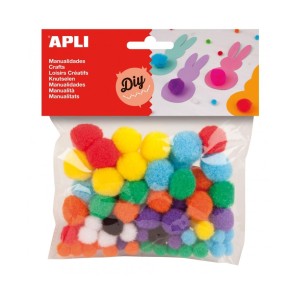 POMPOM DIVERSE CULORI 78 BUC APLI